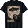 Lustiges Bigfoot Grafik-T-Shirt Alien UFO Vintage Beweisfoto T-Shirt