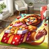 1 Stück Löwe mit Süßigkeiten-Design Teppich - Weich, Rutschfest und Langlebig Gaming-Zimmer Dekor für Schlafzimmer