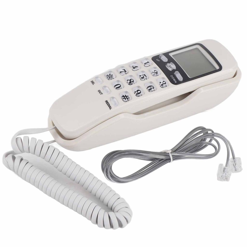 Wall Telephone Hotel Incoming Caller ID LCD Display Landline Phone Black