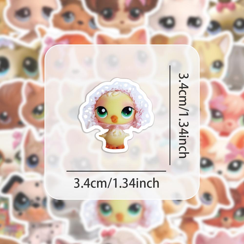 55/110pcs Funny Game Littlest Pet Shop Stickers Kids DIY Decals Toy Stationery Phone Case Notebook Cute Cartoon Sticker Decor