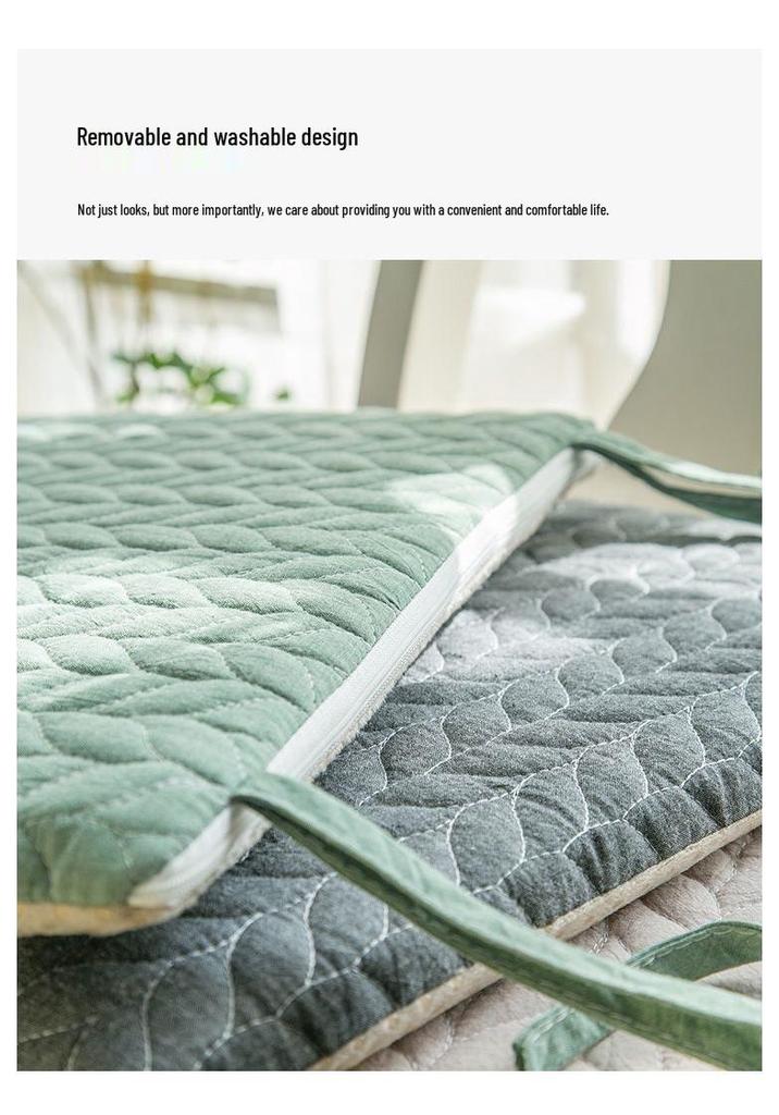 Japanese Cotton Chair Cushion - Non-Slip, Thickened for Dining, Office, or Student Use