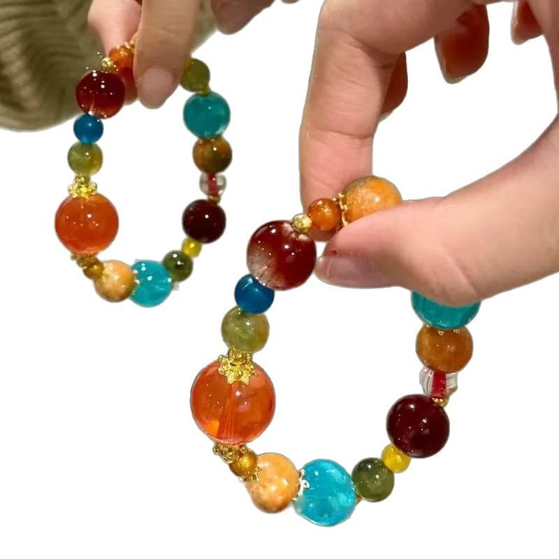 [Citrus Sea] Dunhuang color beaded bracelet fashionable and exquisite versatile jewelry new Chinese unique design accessories