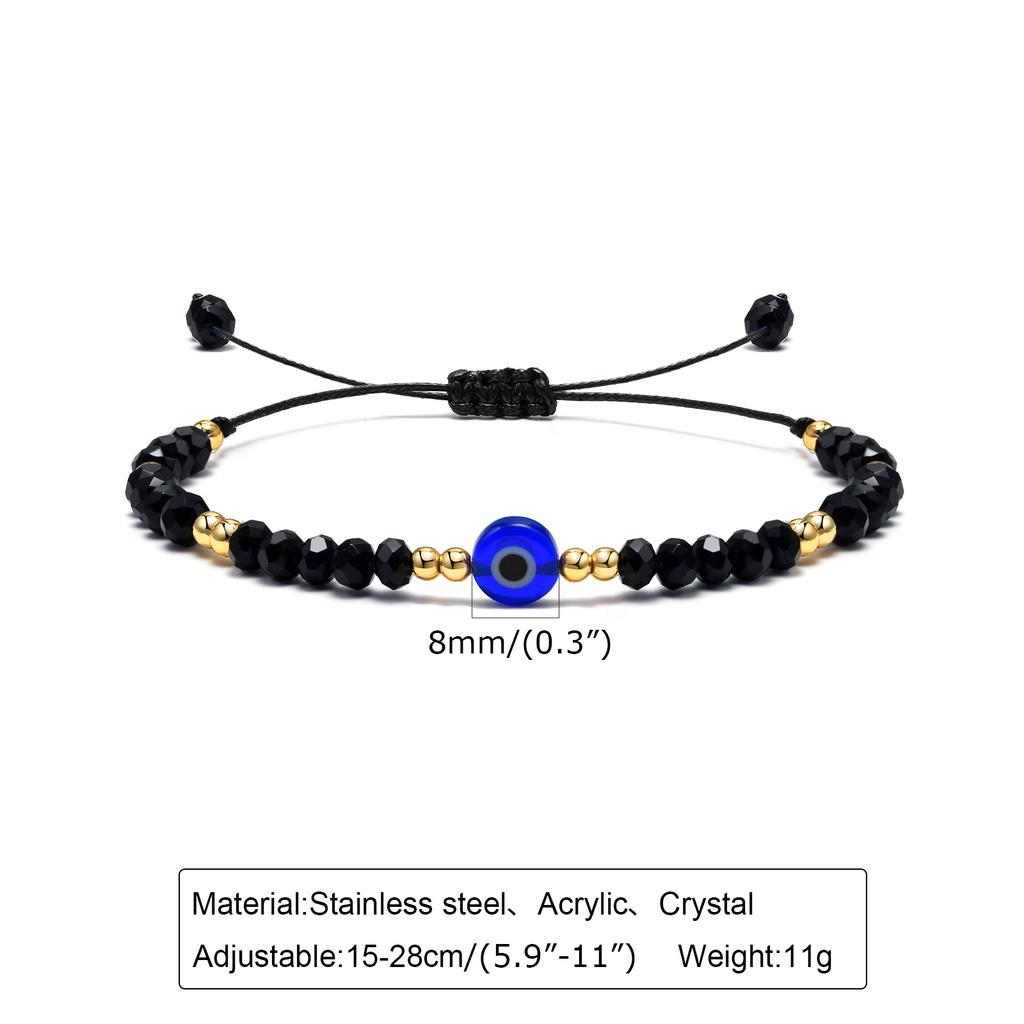 5 Color Styles Handmade Braided Turkish Lucky Evil Eye Beads Bracelets For Women Blue Eyes Adjustable Female Lucky Jewelry