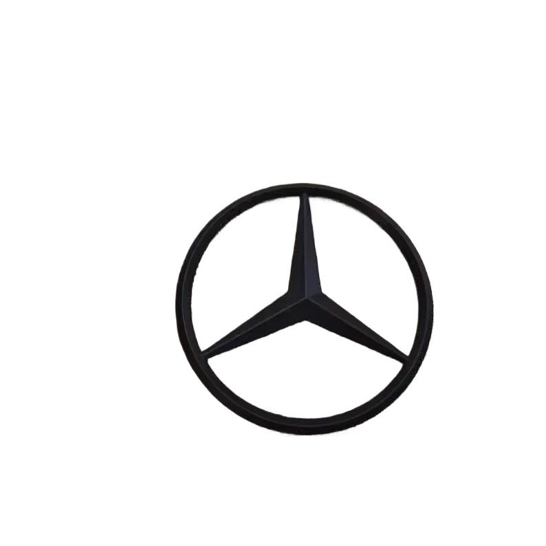 FFYE5 90mm ABS Chrome Black Logo Mercedes Emblem Rear Star Badge For Mercedes Benz W203 W206 W212 X253 W167 W166 W247 GLC GLE