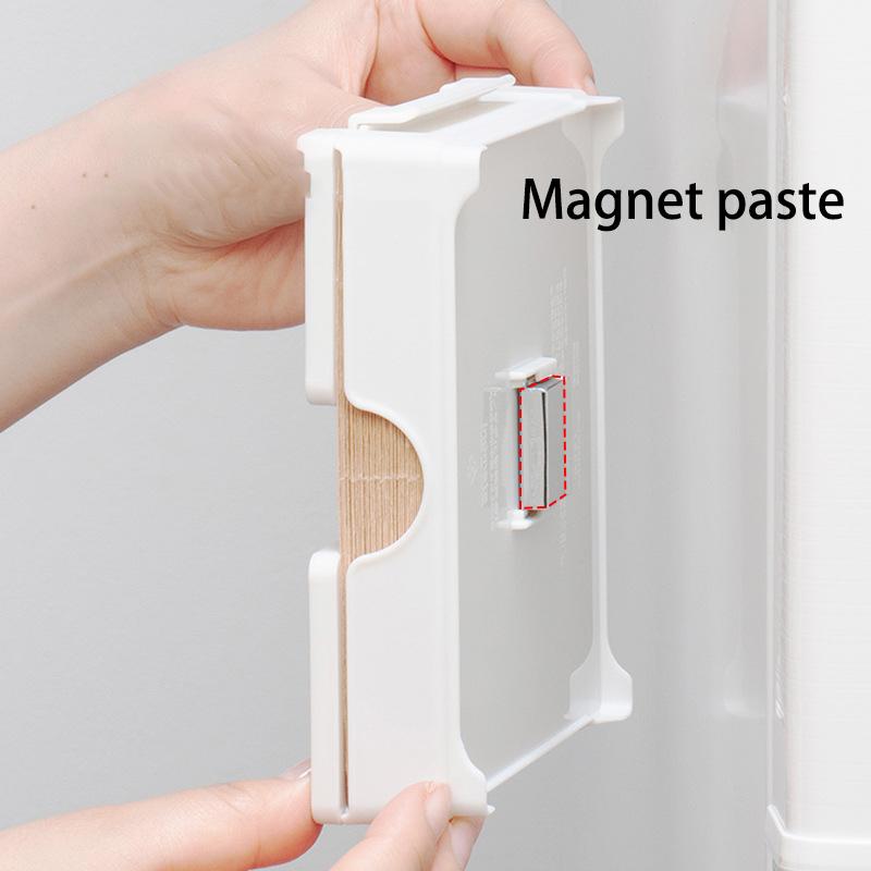 Home Magnetic Suction Wall-mounted Coffee Filter Paper Storage Box Square Hand-brewed Coffee Filter Paper Dust-proof Storage Box