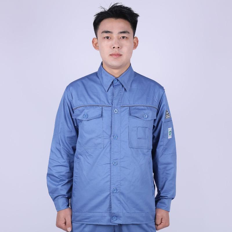 Spring Anti-static Overalls Suit Men's Long-sleeved Thin Tooling Jacket and Trousers 2-piece Suit