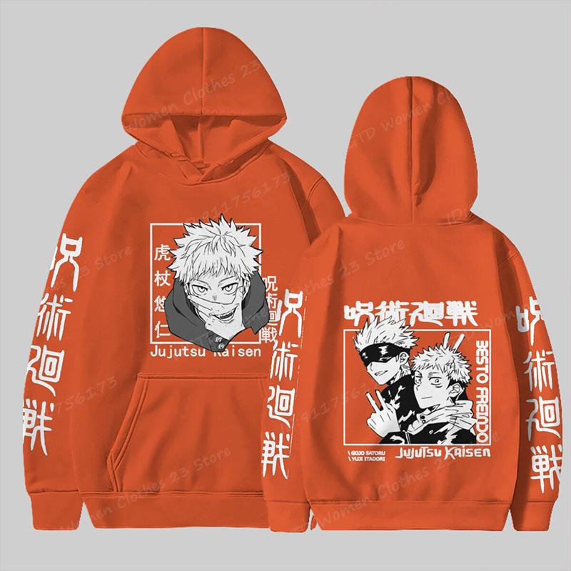 Anime Jujutsu Kaisen Hoodies For Men/Women Long Sleeve Casual Pullovers Anime Print Unisex Fashion Harajuku Sweatshirt Tops