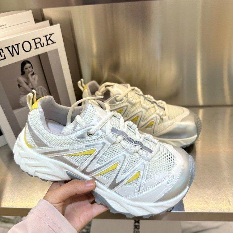 Lederversion~ Daddy Schuhe Damen dünn 2025 neu Sommer atmungsaktive Laufschuhe vielseitige Plateau Freizeitsportschuhe