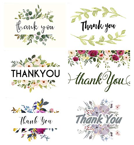 Darling Souvenir Floral Wreath Thank You Card Blank Greeting Card With White Envelopes