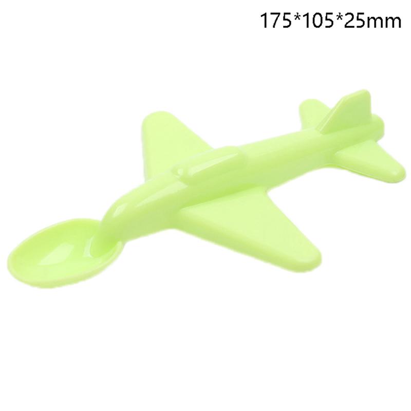 Mode Baby Trainingslöffel Flugzeugform Leicht zu Greifen Bequeme Hand Kinder Langer Griff Suppenlöffel Geschirr