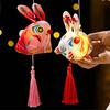 Handmade Fabric Rabbit Lamp Making Supplies Traditional Style Design With Glowing LED For Party Decoration