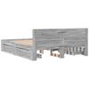 Vidaxl Bed Frame with Headboard, Grey Sonoma Oak, 160X200 Cm