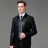 Vielseitige Neue Lederjacke Herren Echtes Leder Revers Lammfelljacke Retro Motorrad Herbst und Winter Lederjacke