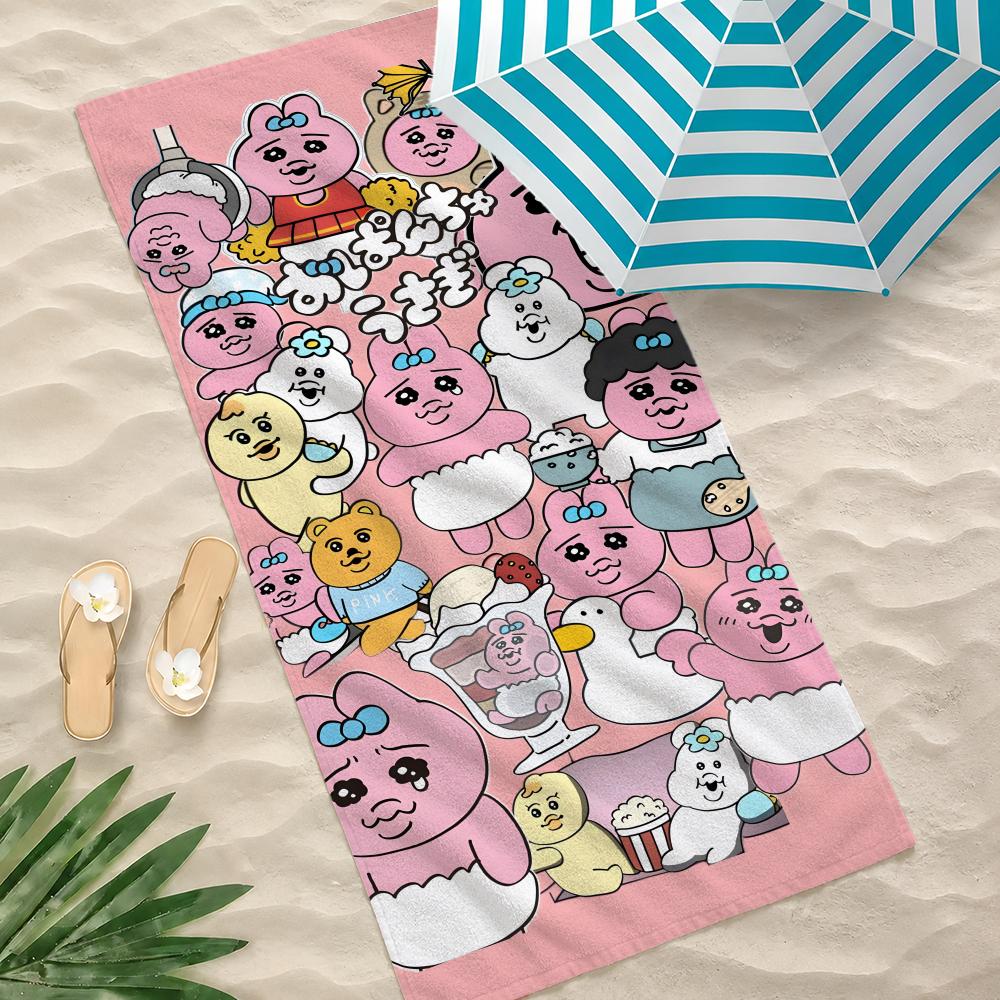 O-opanchu anime cute U-usagi Towel Towel Soft Pool Gift For Travel Gym Shower Camping Quick Dry Sports Large Beach Towels