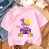 Popular Cartoon Cute Children's T-Shirt Summer Fashion Street Casual Top
