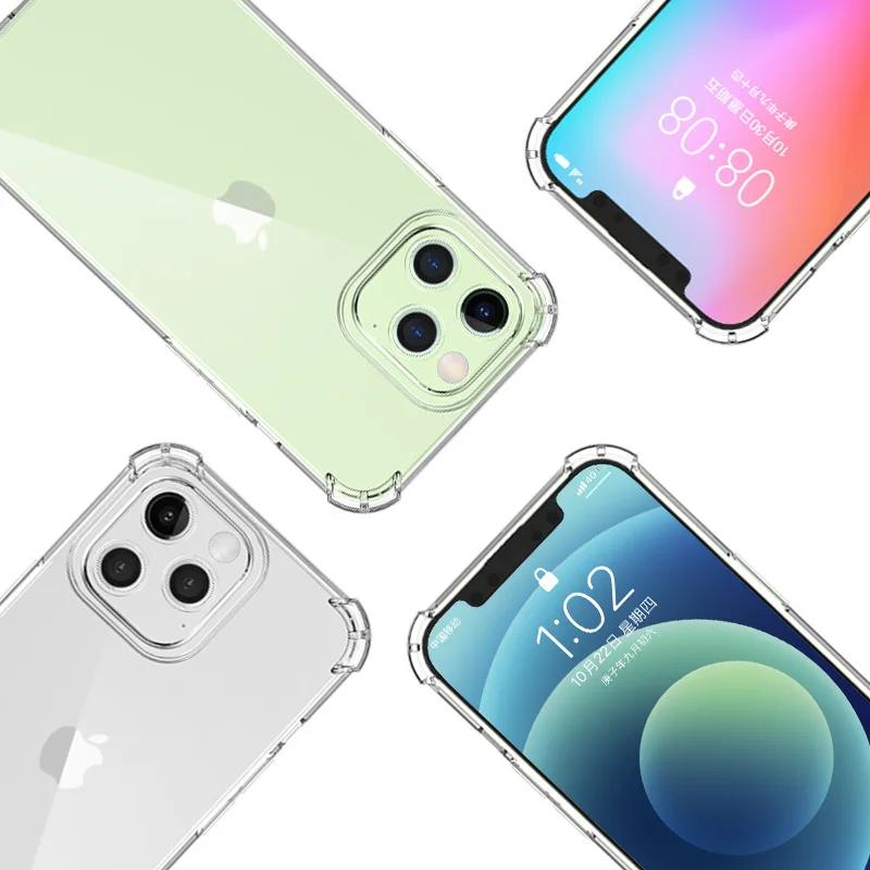 Air Bag Soft TPU Clear Case for Iphone 15 14 13 Pro Max 14 plus 12 11 13 Mini XS X XR 7 8 Plus 13pro Anti-slip Shockproof Cover