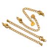 5pcs Stainless Steel Extension Golden Tail Chain Lobster Clasp Connector Extended Chain for Bracelet Necklace DIY Jewelry Making