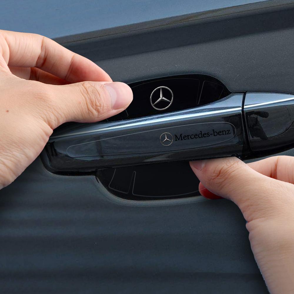 CSD1 Auto Door Handle Bowl Scratch Resistant Protector Film Decor Decals Compatible With Mercedes Benz C180 C200 C260 C300 W108 W124