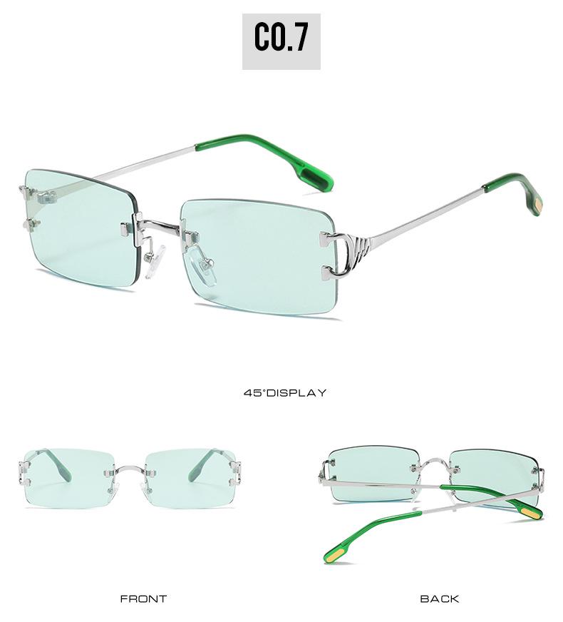 Trendy Women's Small Square Frameless Sunglasses: Fashionable & Versatile