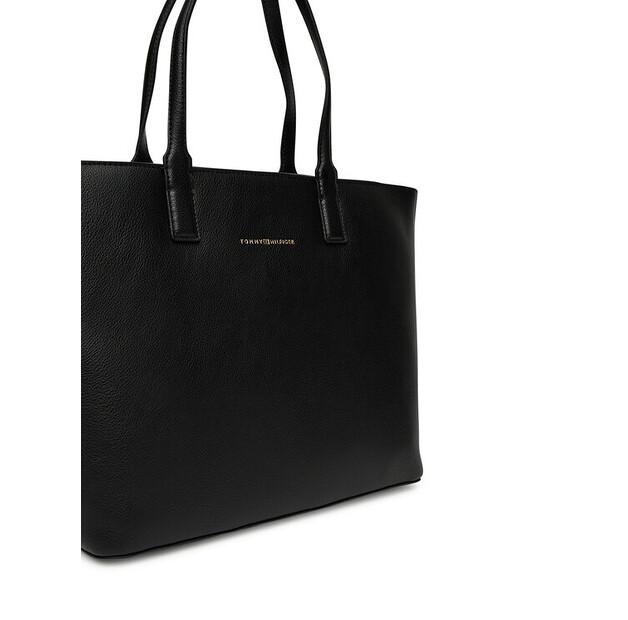 Handbag Tommy Hilfiger Th Logotape Tote AW0AW17449 Black