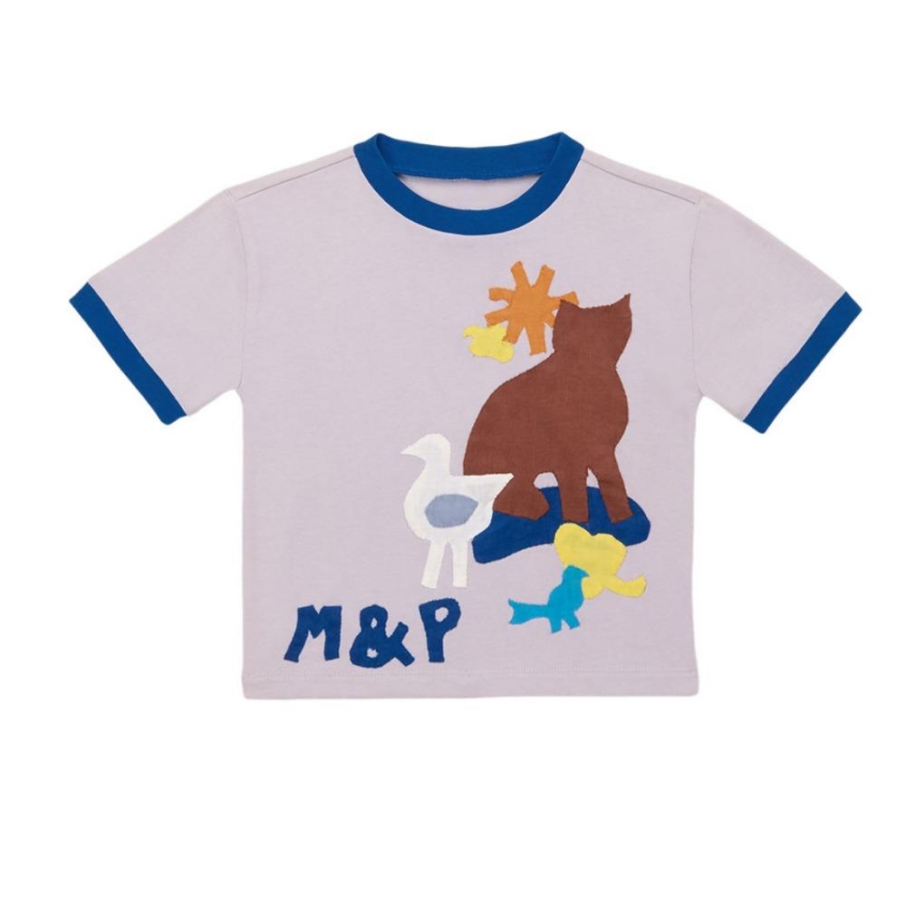Children s T Shirts 2026ss New Spring Summer Boys Girls Cartoon Patchwork Embroidered Top Shirts and Knitwear Skirts Clothings 110
