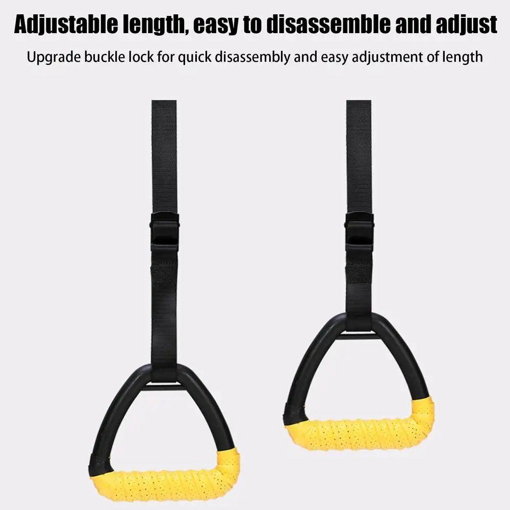 Arm Strength Gymnastic Rings Non-Slip Strength Training Ring Pull up Handle Rings  Home Exercise