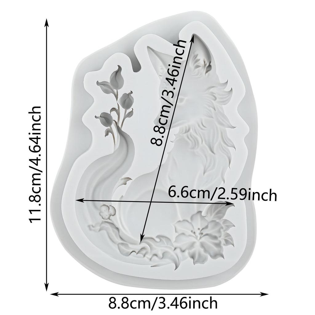 Animal Fox Silicone Molds Fox Fondant Mold Cake Decorating Tools Cupcake Topper Candy Chocolate Gumpaste Mold