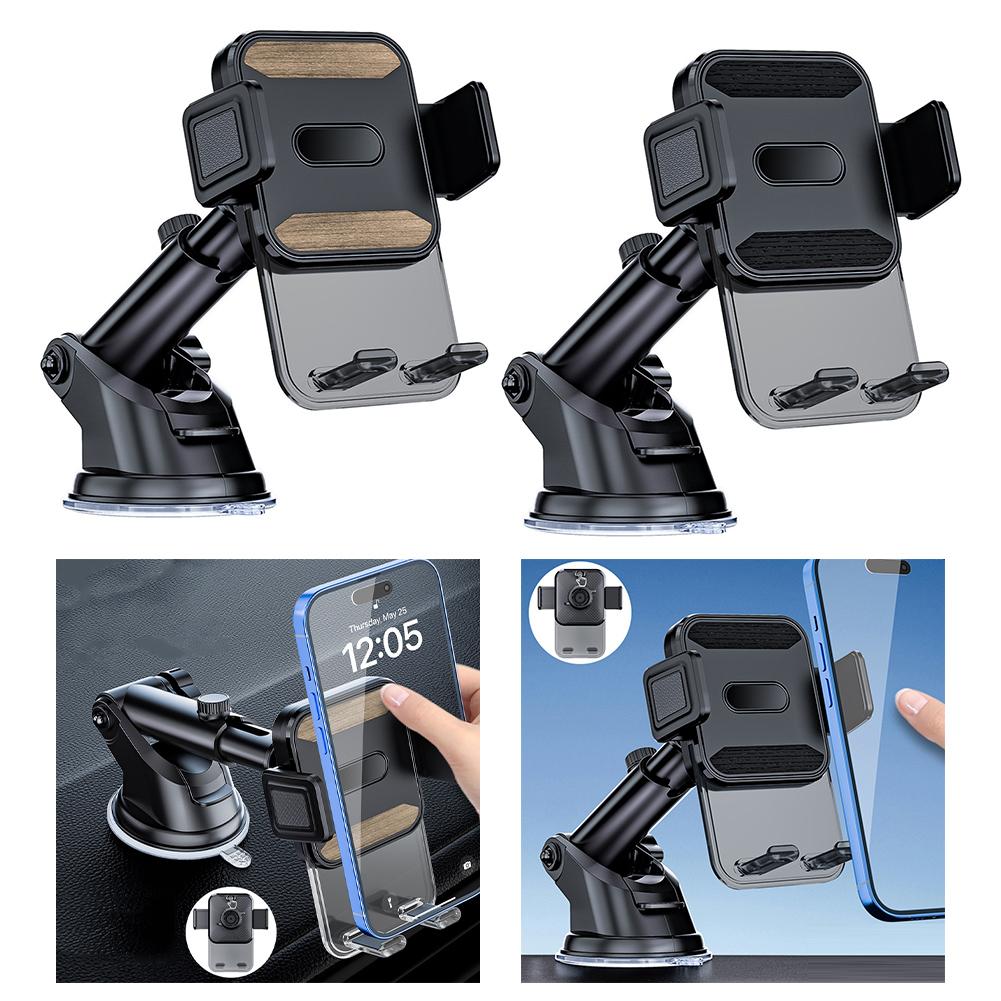 Adjustable Viewing Angle Car Phone Holder Driving Navigation ABS Material Perfect Flexibility Secure Phone Lock