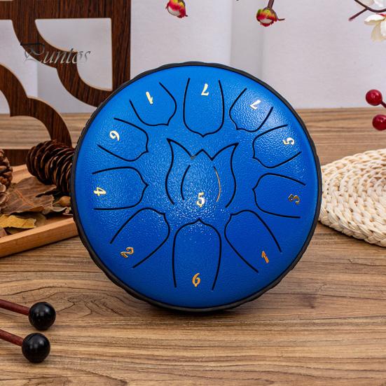 Steel Tongue Drum Set Ethereal Drum with Bag Sticks Music Book Drum Holder Sound Healing Hand Drum for Meditation Yoga Chakra Music Therapy