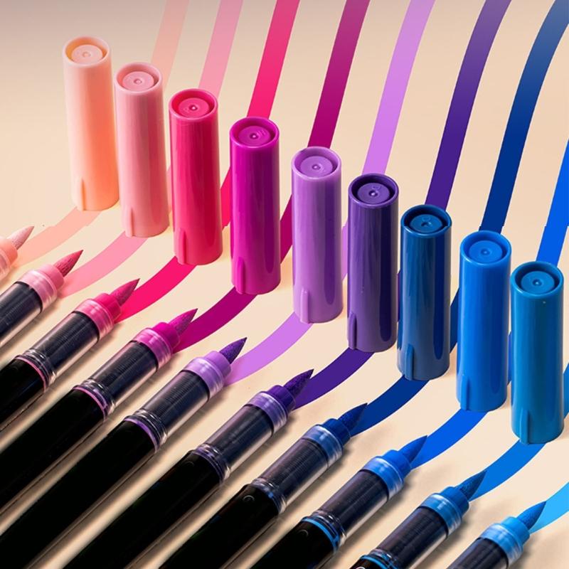 Liquid Acrylic Marker 12/24/36/48 Color Acrylic Paint Pen Brush Tip for Painting on Paper Wood Glass Fabric Metal Stone