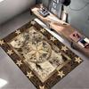 Star Pattern Rug with Abstract Animal Prints Non-slip Rug Suitable for Living Room and Bedroom Sofas