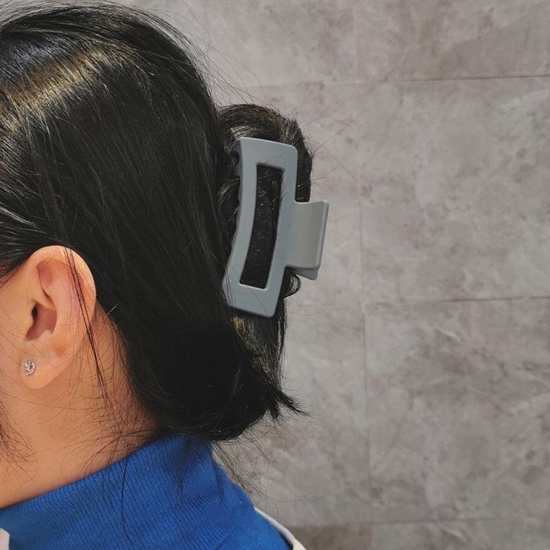 Matte Square Retro Acrylic Hair Claw Clip for Women
