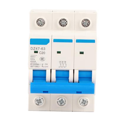 AC 400V 6101620A 3 Pole Miniature Circuit Breaker MCB Safety Breaker DZ47?63 (20A)
