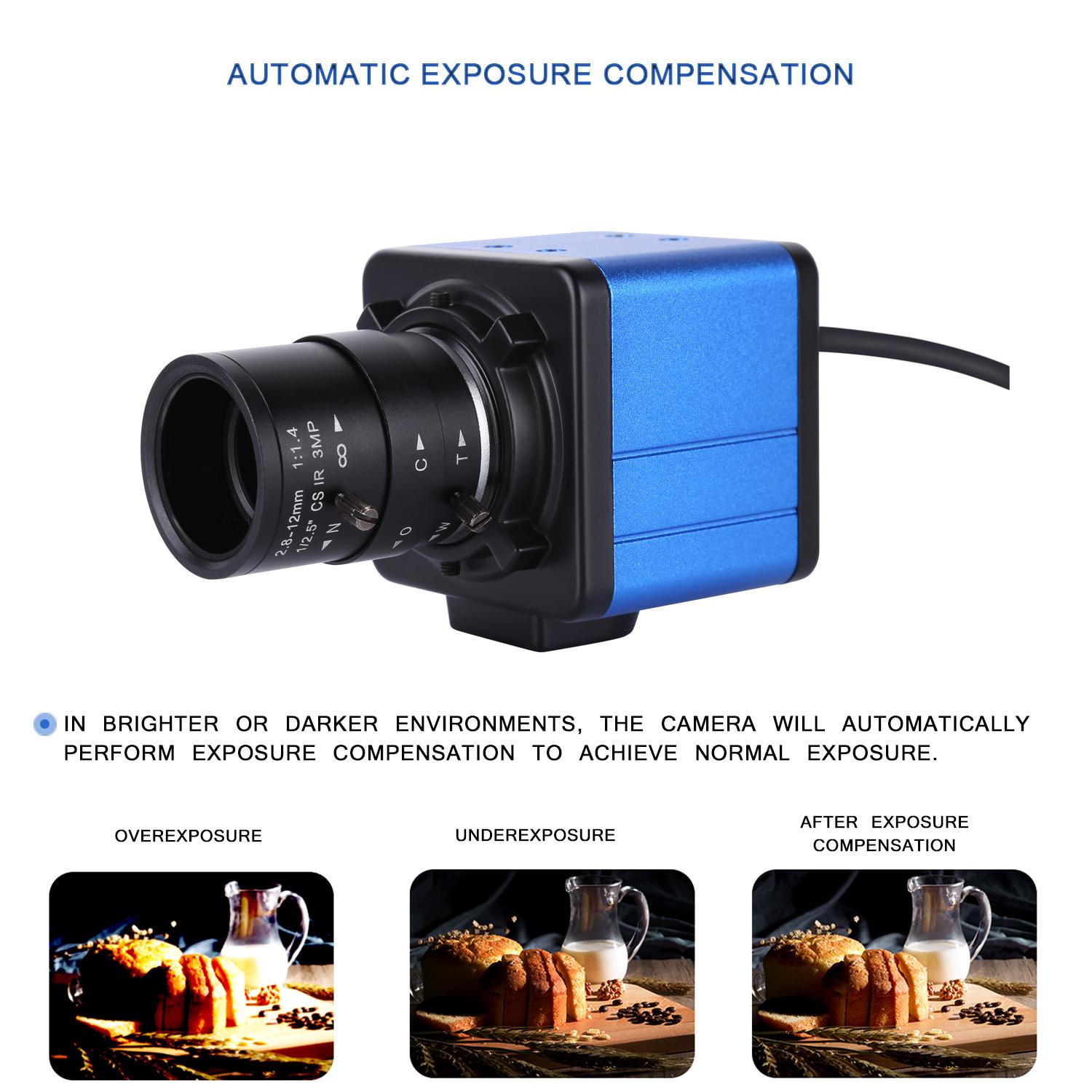 

1080P HD Camera Computer Camera Webcam 2 Megapixels 5X Optical Zoom 155 Degree Wide Viewing Manual Focus Auto Exposure синій