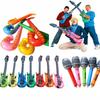 3Pcs Inflatable Instruments Toy Music Balloons Set Simulation Instrument Guitars Saxophones Microphones Party Toy Gift