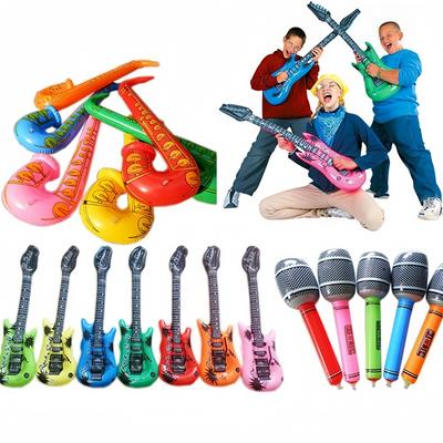 3Pcs Inflatable Instruments Toy Music Balloons Set Simulation Instrument Guitars Saxophones Microphones Party Toy Gift