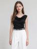 STAY WITH ME Cowl Neck Sleeveless_Black