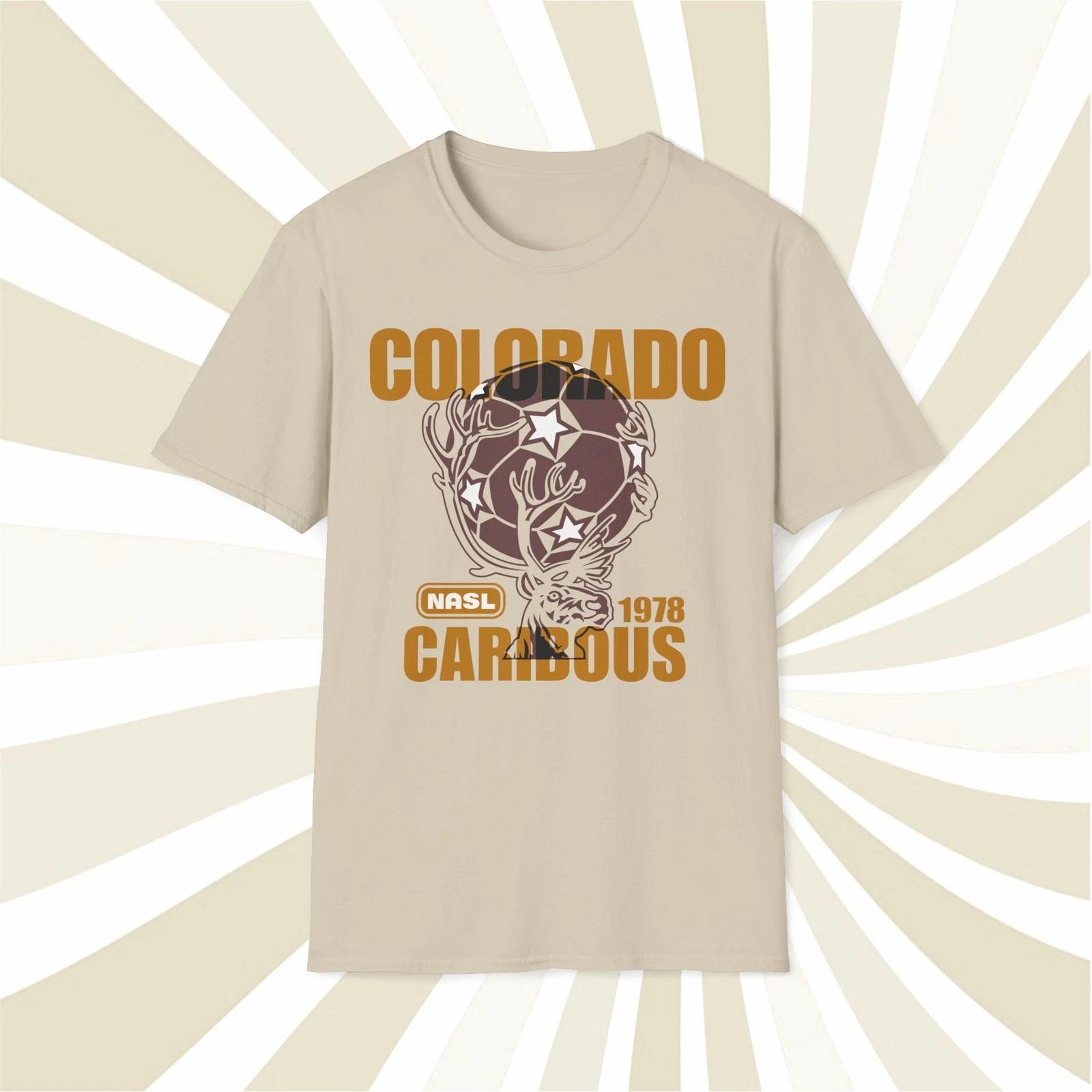Men s and Women s T-shirts Colorado Caribous 1978 NASL Vintage Offset Printed Soccer T-Shirt XXXXL