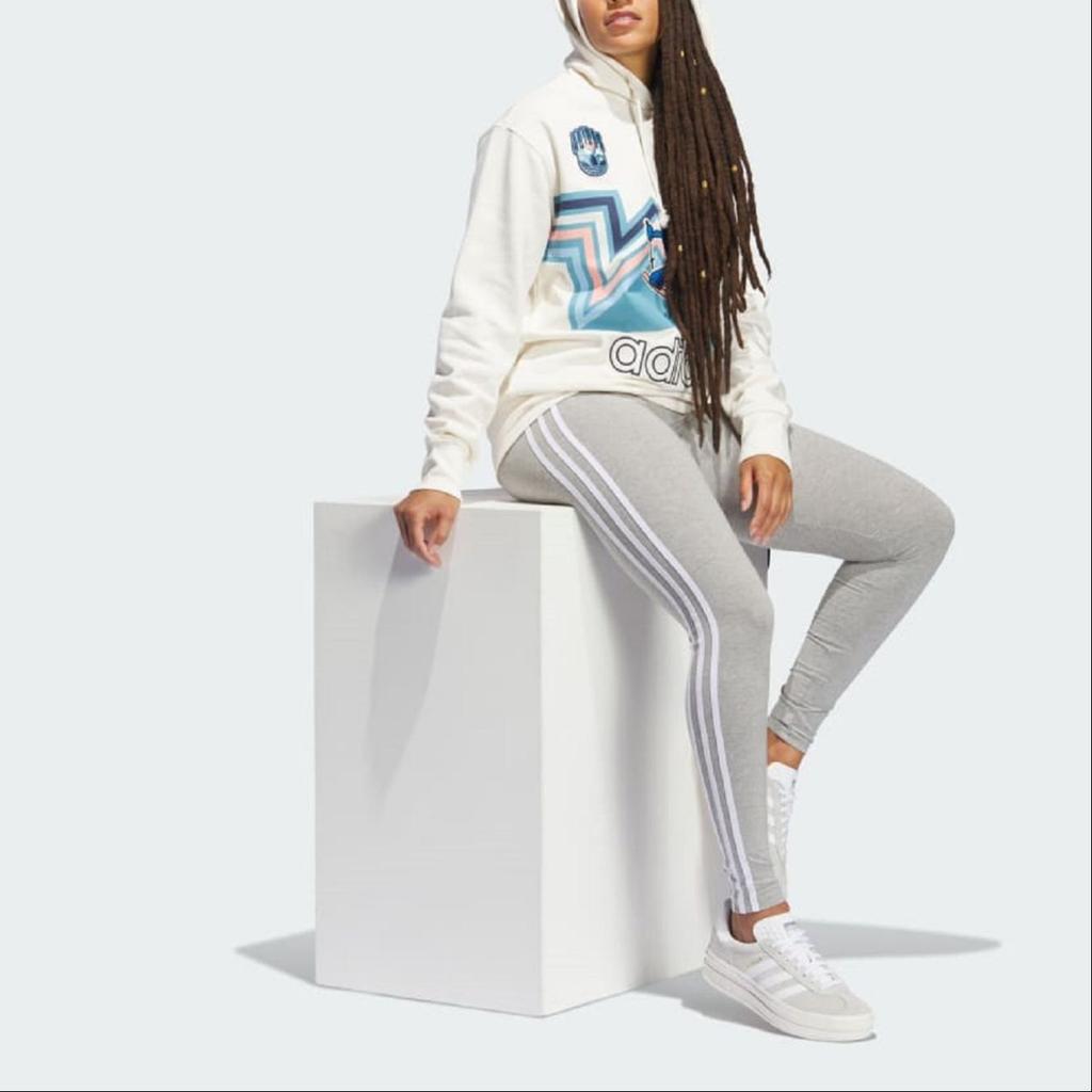 Adidas Originals Holiday Hoodie With Cartoon Print Women Tops Pink White IT1741