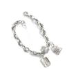 Retro Niche Design Lock Head Cross Bracelet Women'S Versatile Personality Thick Chain Bracelet Jewelry