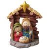 Mini Christmas Nativity Decor Resin Nativity Ornament Religious Statue for Christmas Decorations Festive Holiday Gift