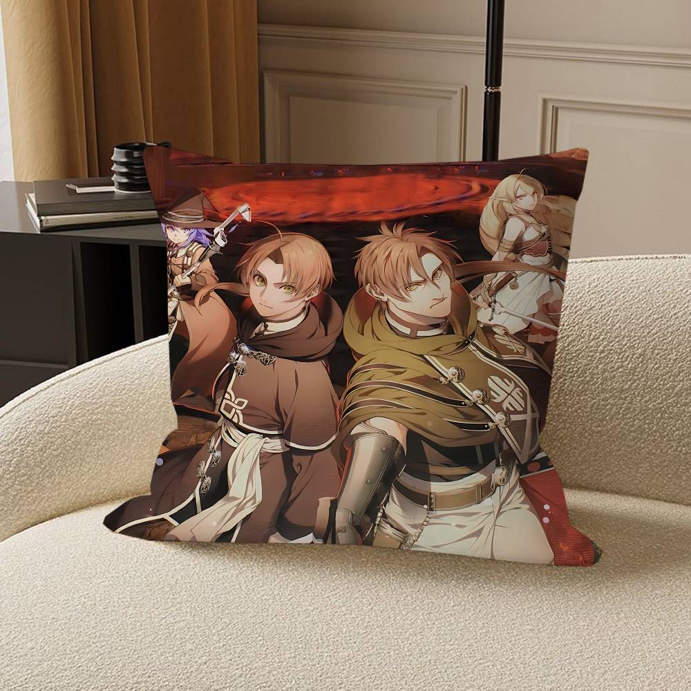 

M-Mushoku Tensei J-Jobless Reincarnation Personalized Pillow Dust Cover Bedroom Party Decoration Pillowcase Birthday Gift 12x12Inch