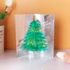 3D Christmas Handmade Cards Glitter Christmas Tree Pop up Greeting Blessing Postcards with Lay Flat Display Widget&envelopes Decoration