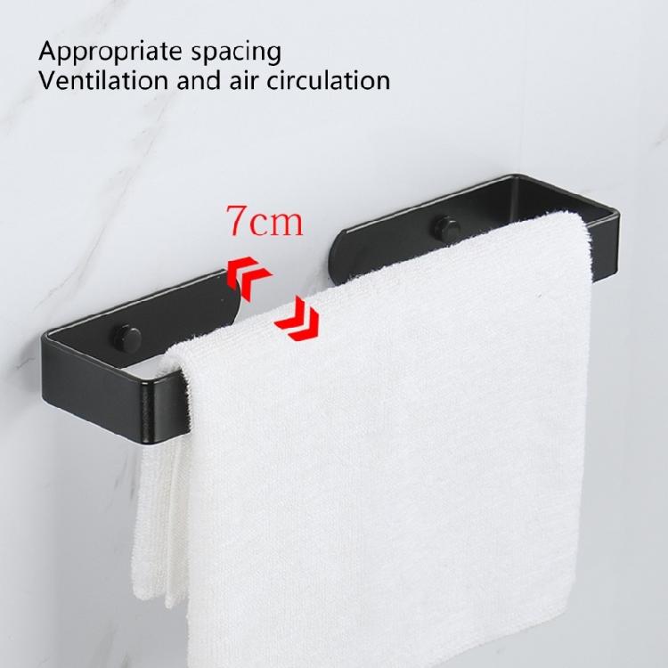30cm Aluminum Auto Adhesive Towel Rack Not Drill Need Towel Holders Easy to Use for Bathroom Kitchens Strong Mounting