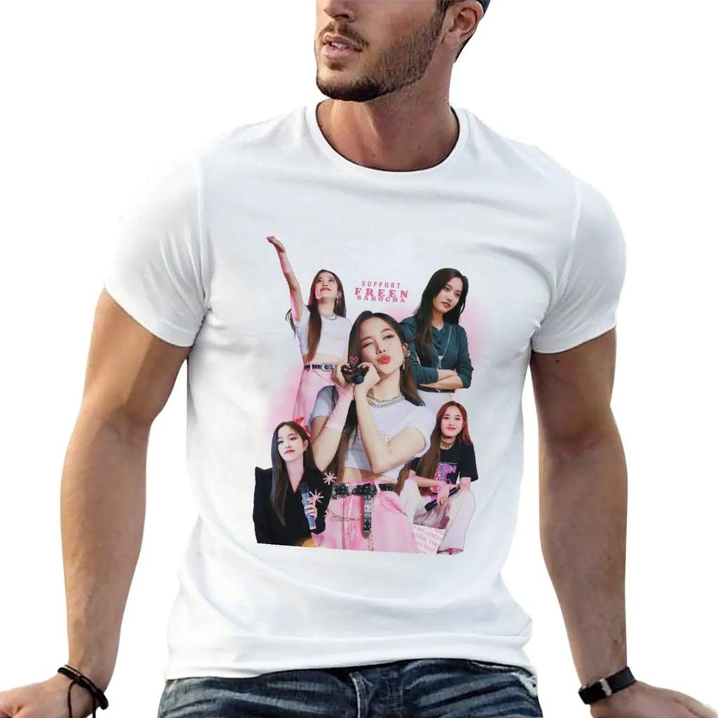 Nowa moda niestandardowy projekt własna Koszulka oversize letnie ubrania koszulki dla mężczyzn bawełna Nowe Wsparcie freen sarocha Koszulka