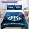 Inter Milan Customize Your Name Bedding Set Breathable Duvet Cover with Pillowcases Home Decoration Birthday Gift