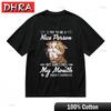 Womens Soft Comfy Classic TShirt I Try To Be A Nice Person Printed Tee for Streetwear Clothing Tops for Gift Idea TShirt