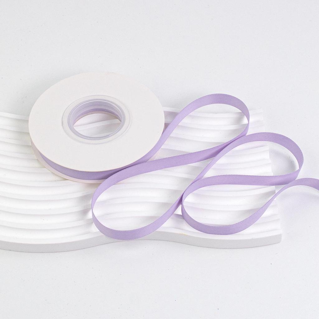 1cm Solid Matte Polyester Ribbon for Fresh Flower Bouquets - Single Color Woven Macaron Ribbon