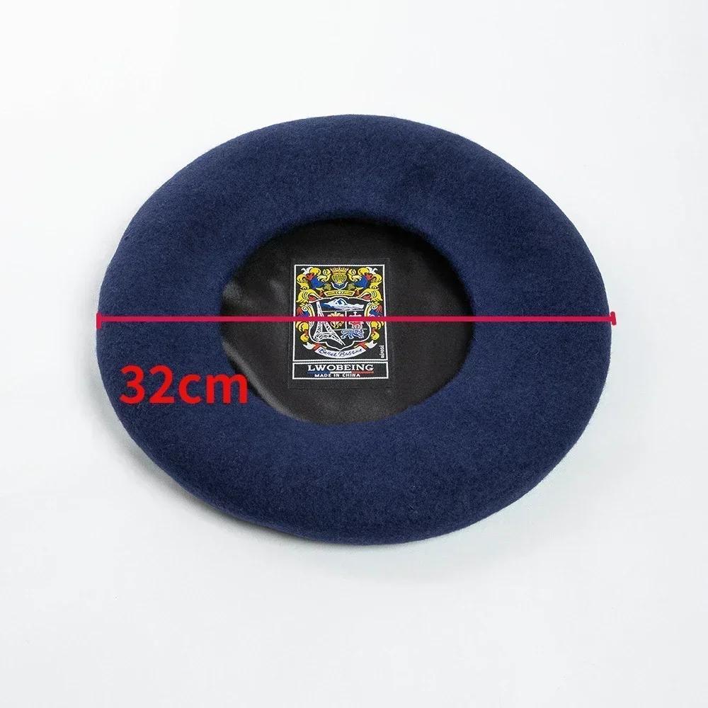 New Big Size L58-60cm Women Men 100% Wool Berets Autumn Winter Oversized 32cm Painter Beret Large Size Female Warm Walking Cap