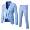Turndown Collar Blazer Pants Attractive Male Slimming Pure Color Slim Fit Formal Suit